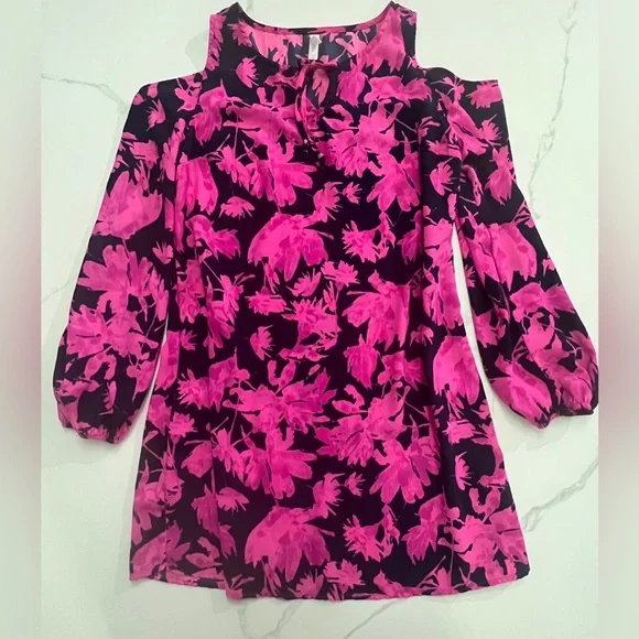 xhilaration pink floral dress Women's Juniors' Floral Drawstring Dress With Pockets Mauve Size S Xhilaration